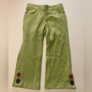 NWT Girls green velour pants